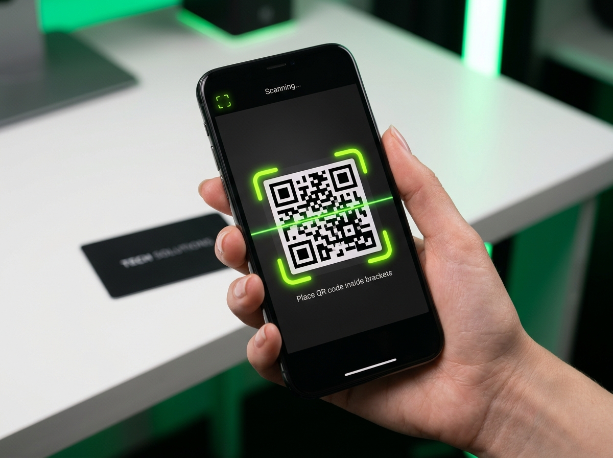 Scanning QR code with smartphone